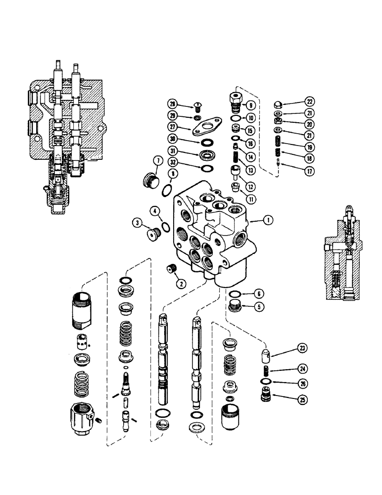 Схема запчастей Case W5A - (162) - A56146 VALVE (08) - HYDRAULICS