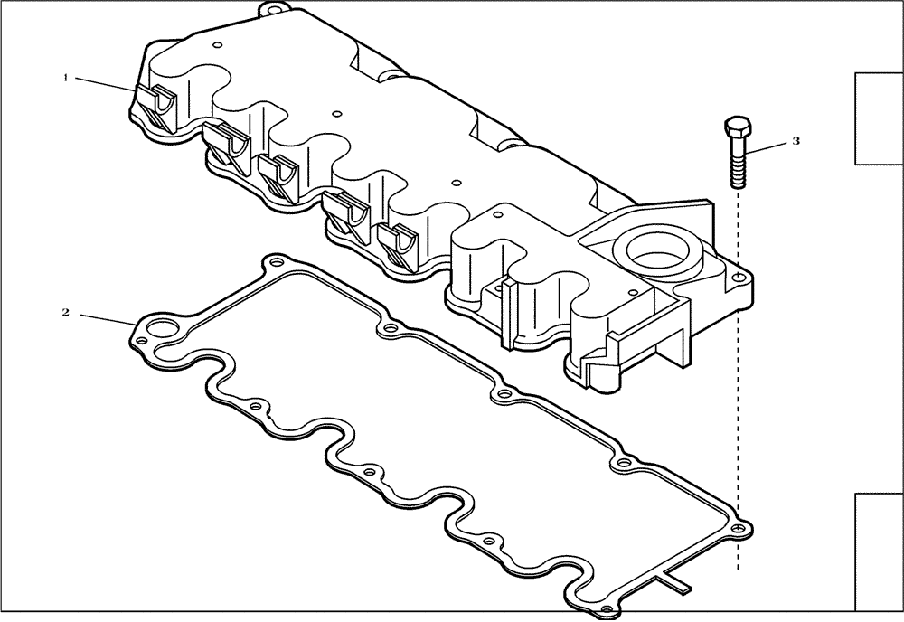 Схема запчастей Case 121E - (95.006[2984883001]) - CYL.HEAD COVER (10) - ENGINE