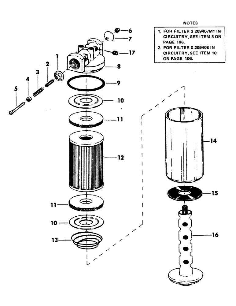 Схема запчастей Case 40YC - (143) - HYDRAULIC OIL FILTERS (07) - HYDRAULIC SYSTEM