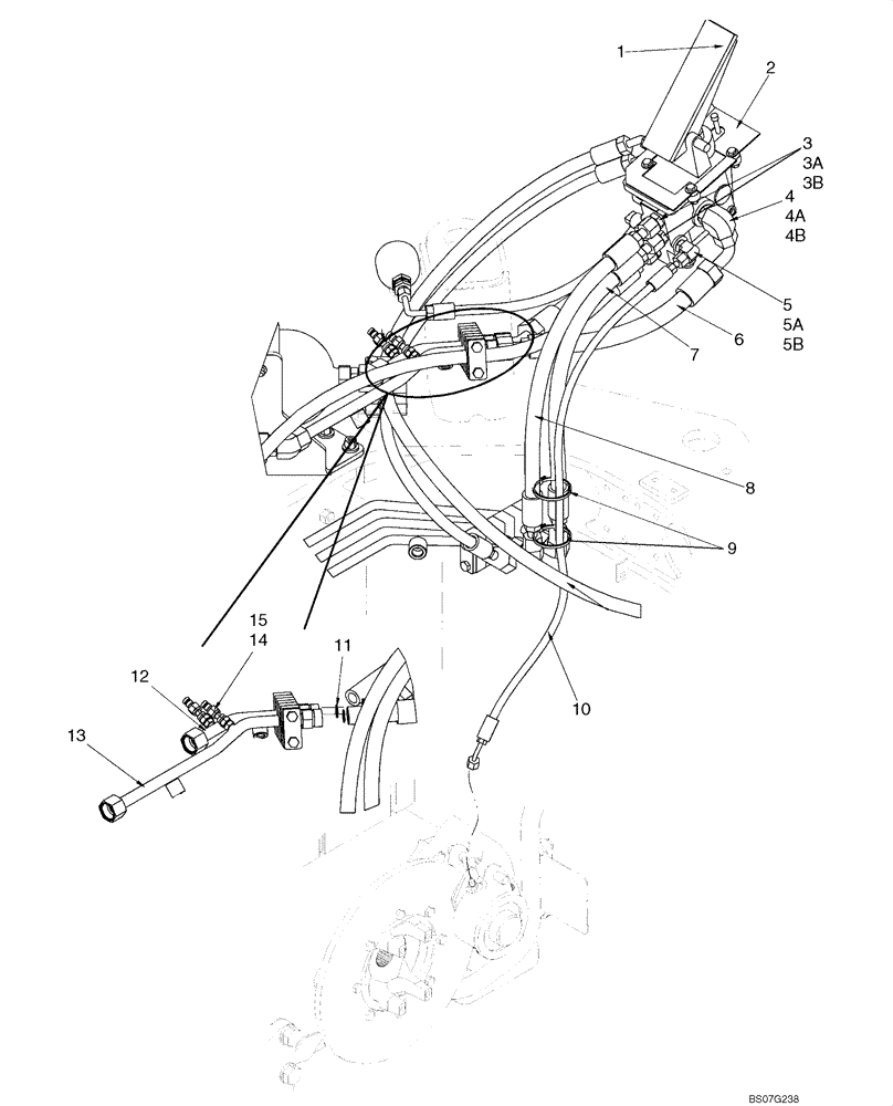 Схема запчастей Case 621E - (07-03C) - HYDRAULICS - BRAKE, MAIN - PARKING BRAKE (07) - BRAKES