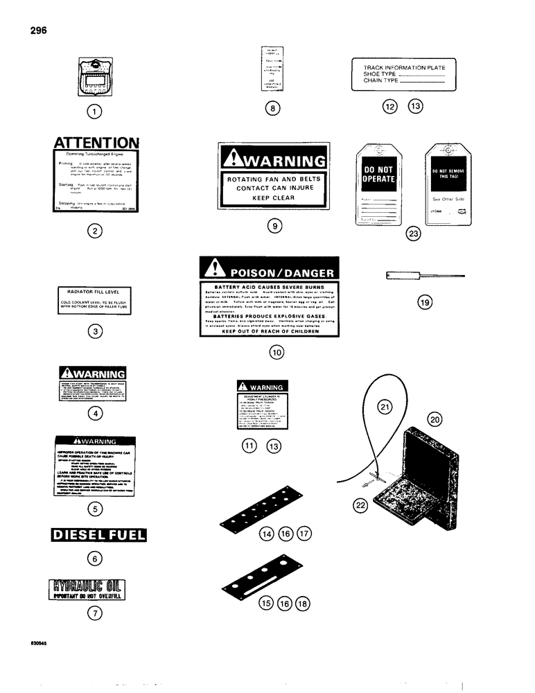 Схема запчастей Case 1280 - (296) - DECALS (05) - UPPERSTRUCTURE CHASSIS