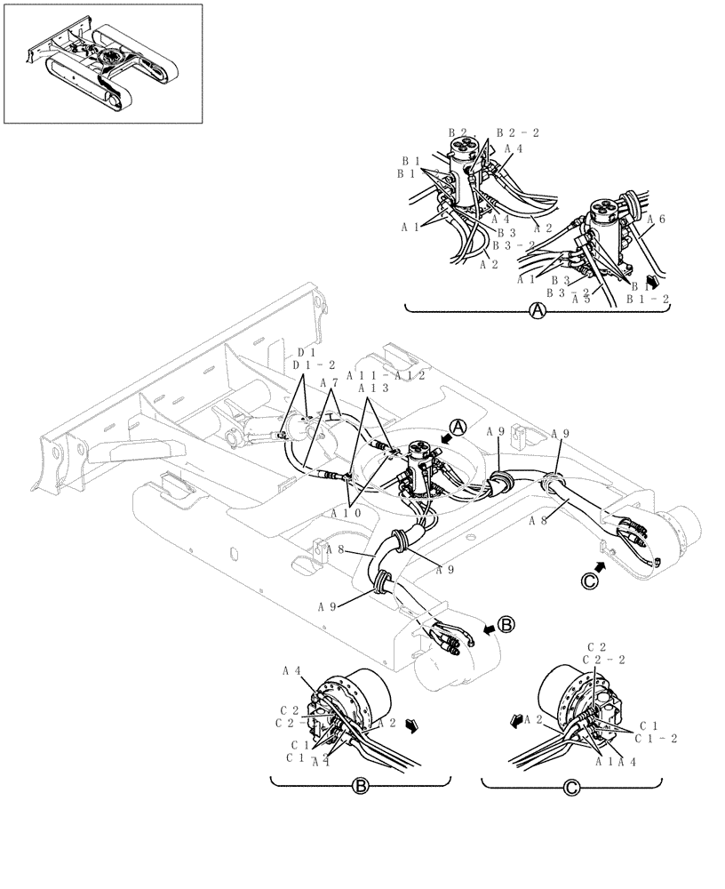 Схема запчастей Case CX27B - (400-01[1]) - SWIVEL JOINT HYD.LINES (35) - HYDRAULIC SYSTEMS