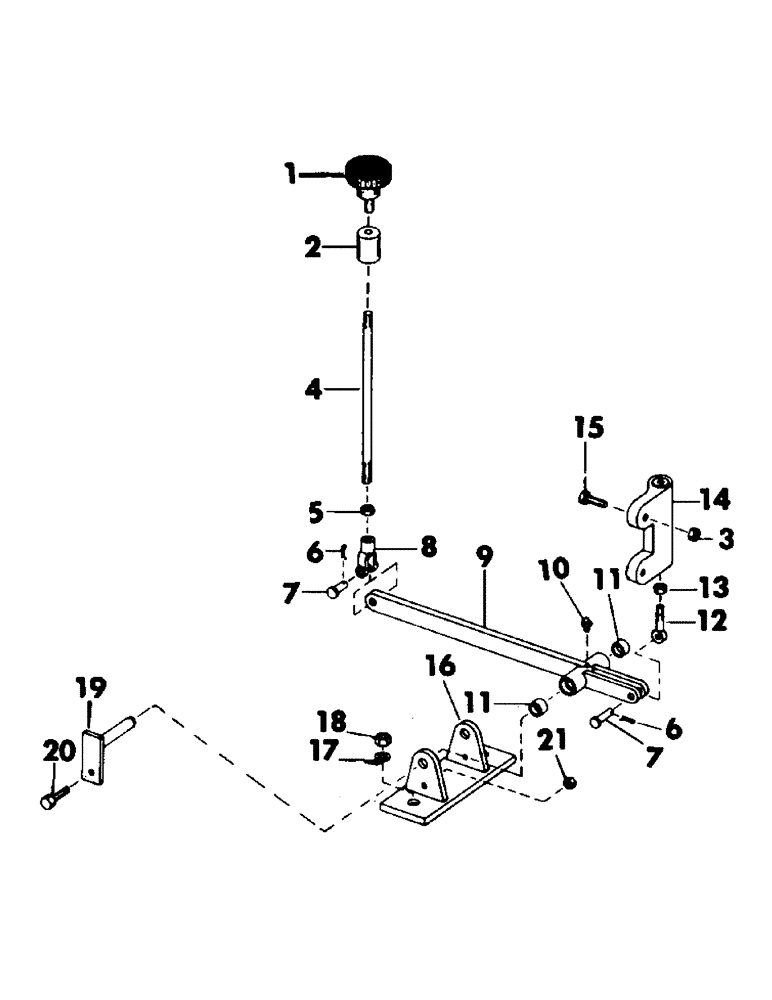 Схема запчастей Case 50 - (080) - TRACK BRAKE VALVE AND CONTROL LINKAGE (48) - TRACKS & TRACK SUSPENSION