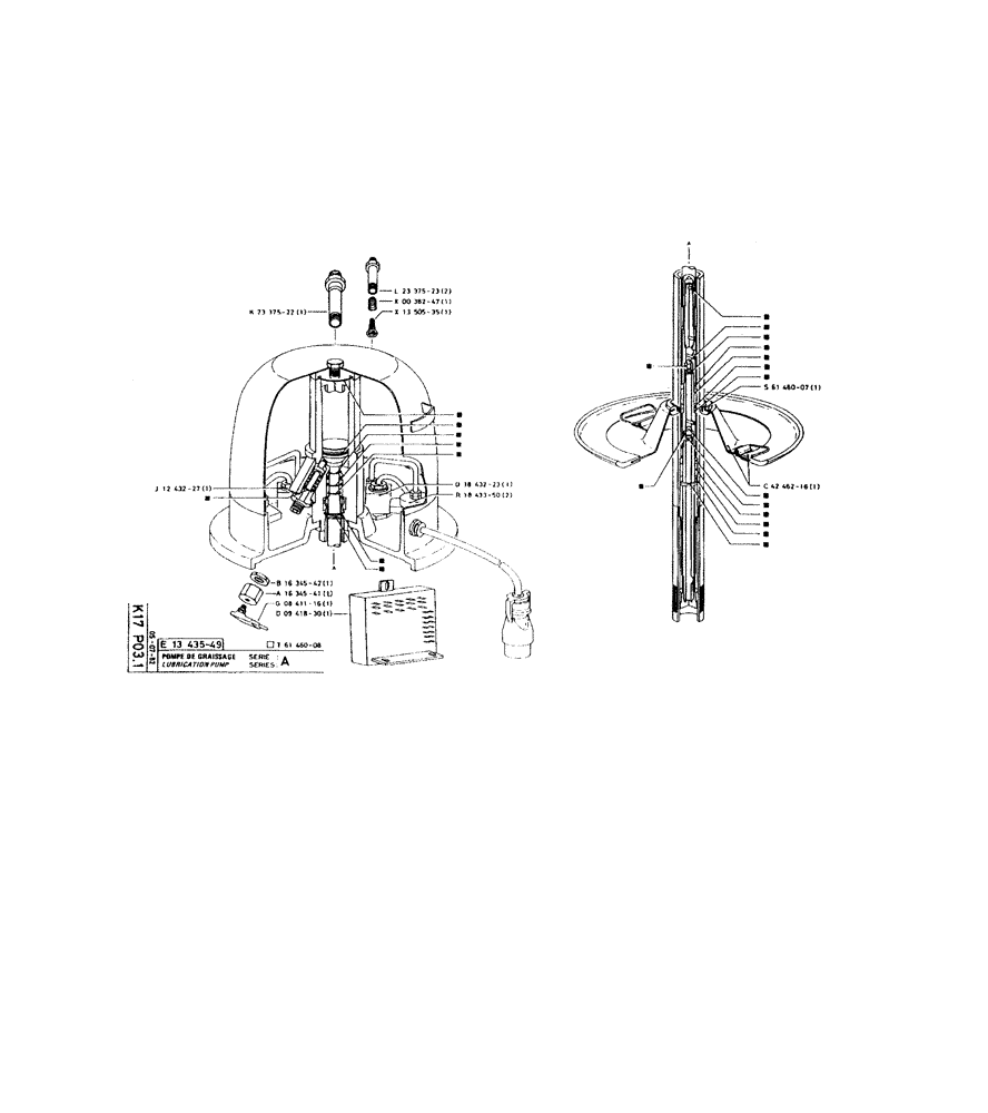 Схема запчастей Case 220 - (253) - LUBRICATION PUMP (07) - HYDRAULIC SYSTEM