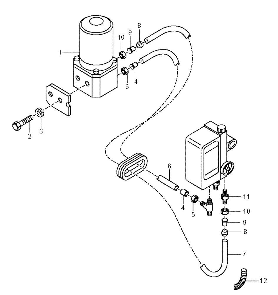 Схема запчастей Case 325 - (5.601C[05A]) - HOODS - HYDRAULIC DUMPING - ELECTRICAL PUMPE - OPTION (10) - Cab/Cowlings