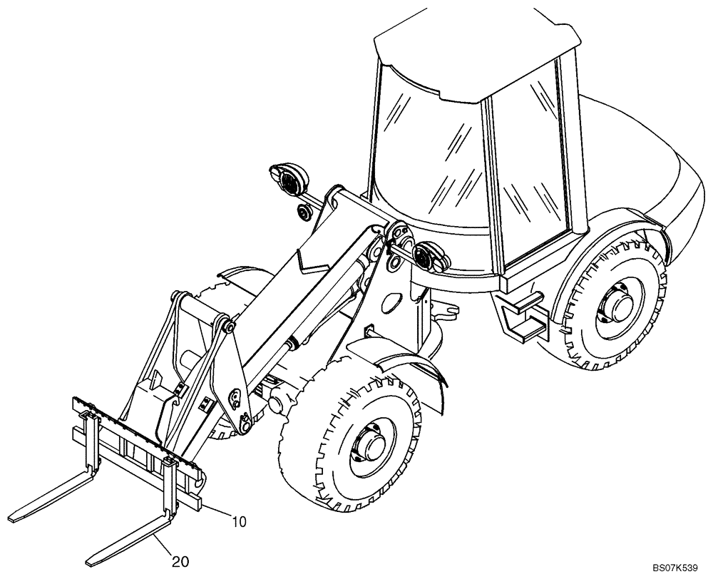 Схема запчастей Case 21D - (70.326[2991683000]) - HINGED FORK 1450 MM (82) - FRONT LOADER & BUCKET