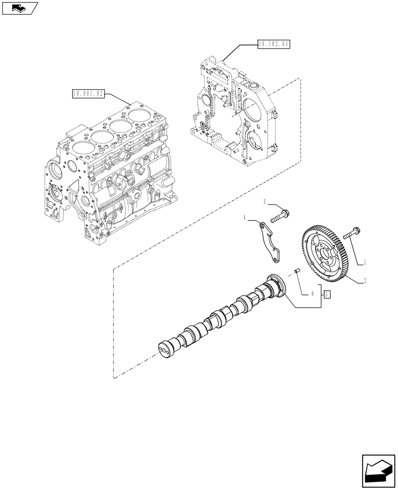 Схема запчастей Case F4HFE413H A007 - (10.106.01) - CAMSHAFT - TIMING CONTROL (2859626) (10) - ENGINE