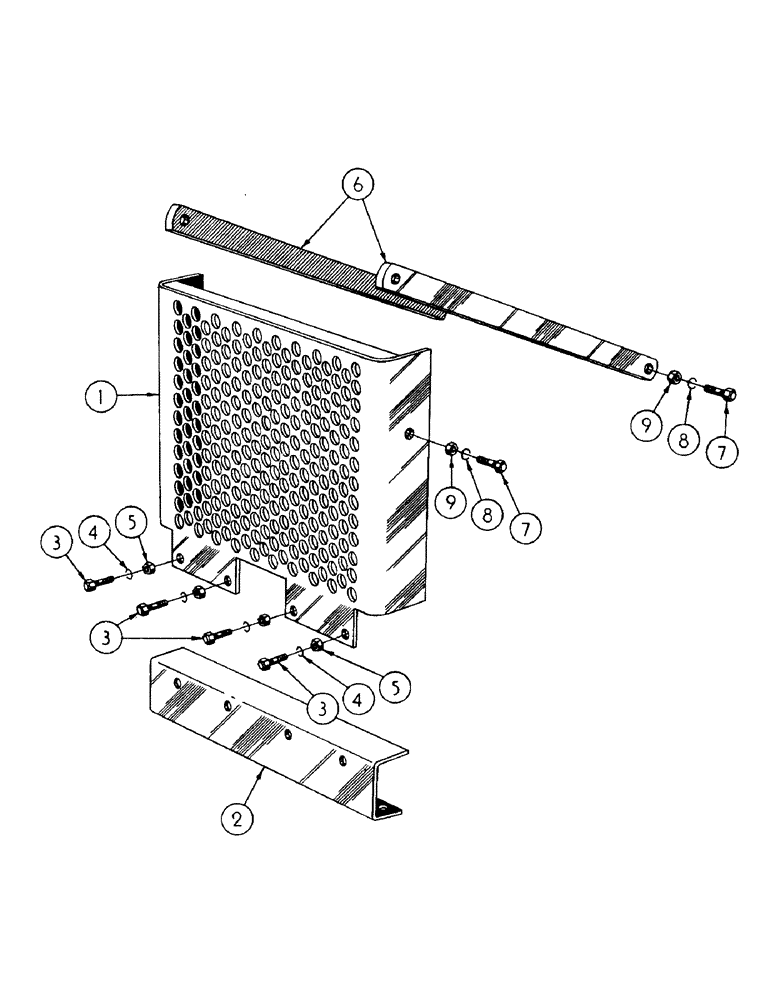 Схема запчастей Case 256 - (030) - RADIATOR GUARD INSTALLATION (05) - UPPERSTRUCTURE CHASSIS