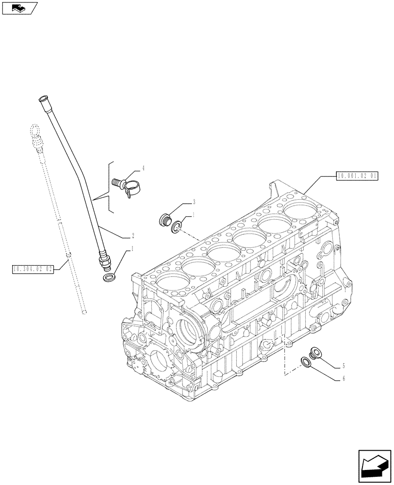 Схема запчастей Case F3AE0684S E914 - (10.304.02 01) - OIL LEVEL CHECK (10) - ENGINE