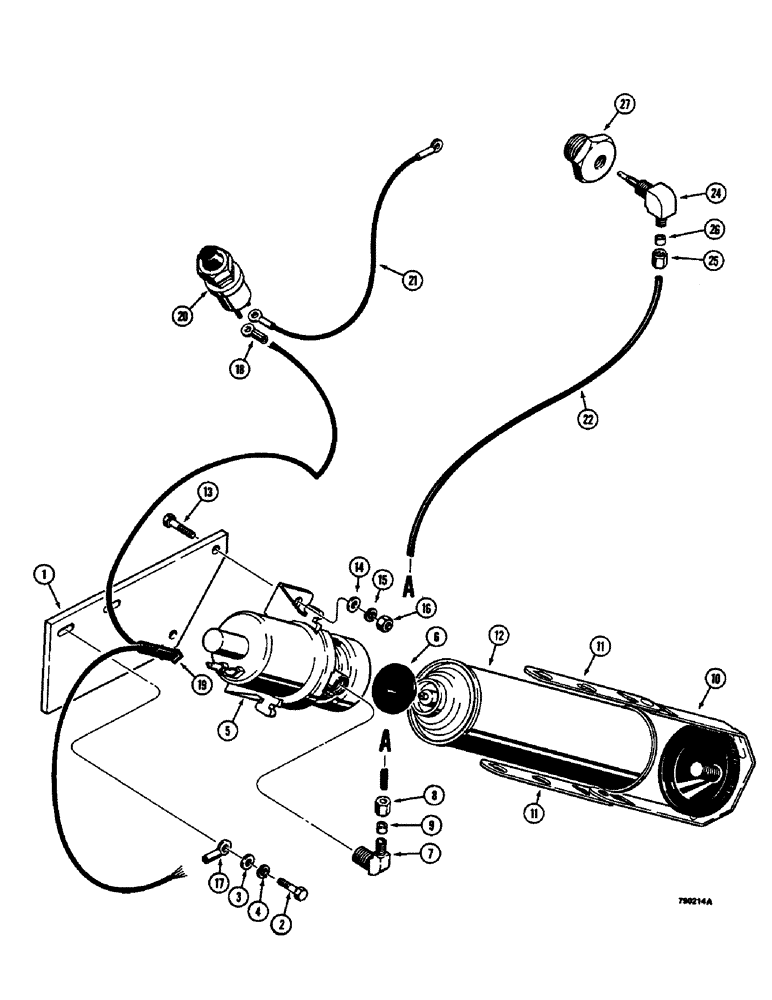 Схема запчастей Case 350B - (080) - COLD START SYSTEM (06) - ELECTRICAL SYSTEMS