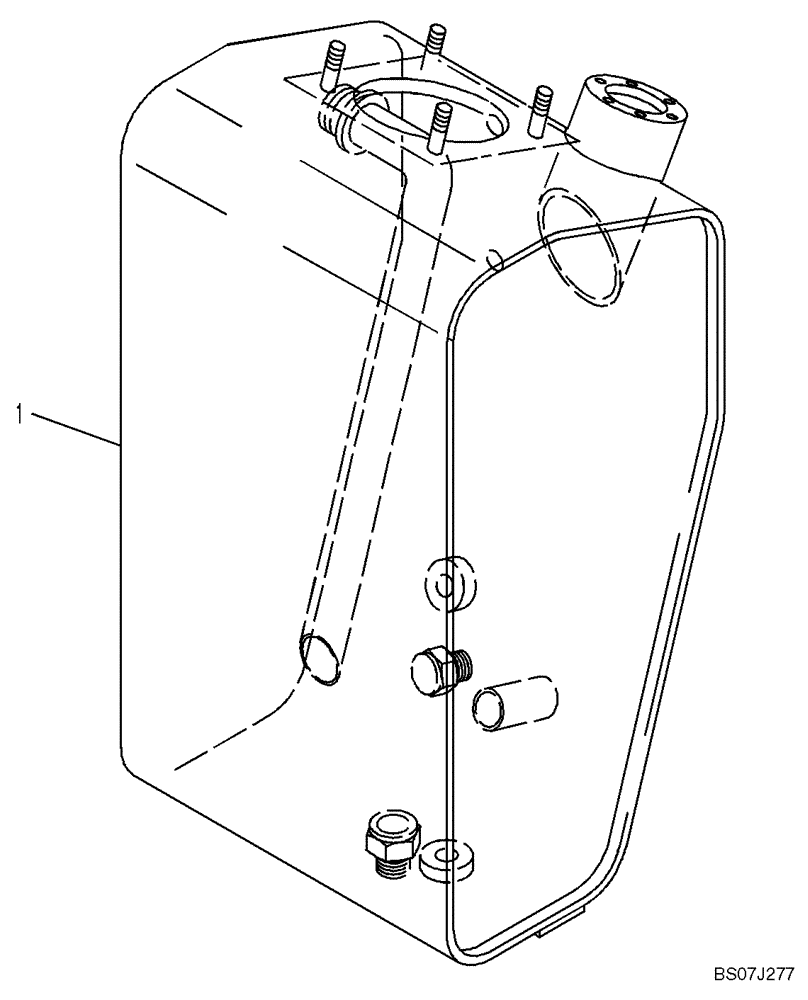 Схема запчастей Case 121E - (10.103[2988030000]) - HYDRAULIC TANK (35) - HYDRAULIC SYSTEMS