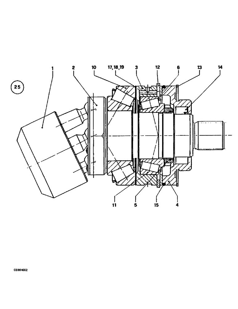 Схема запчастей Case 221B - (8-23A) - TRAVEL HYDRAULIC MOTOR - ROTOR, 121B DAH1216060- / 221B DAH2216060- (08) - HYDRAULICS