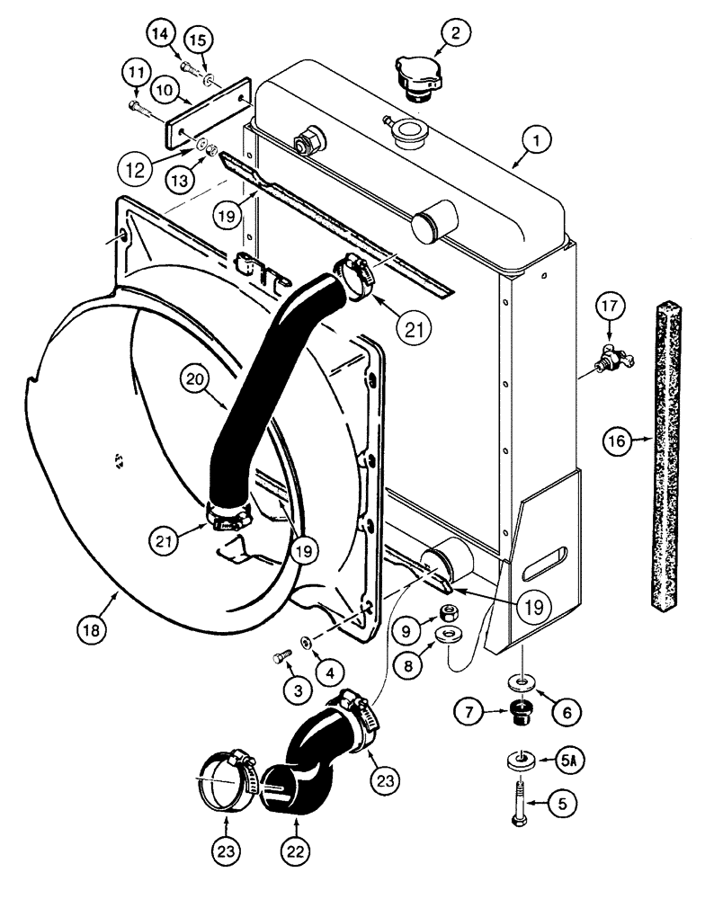 Схема запчастей Case 550H - (2-03) - RADIATOR (02) - ENGINE