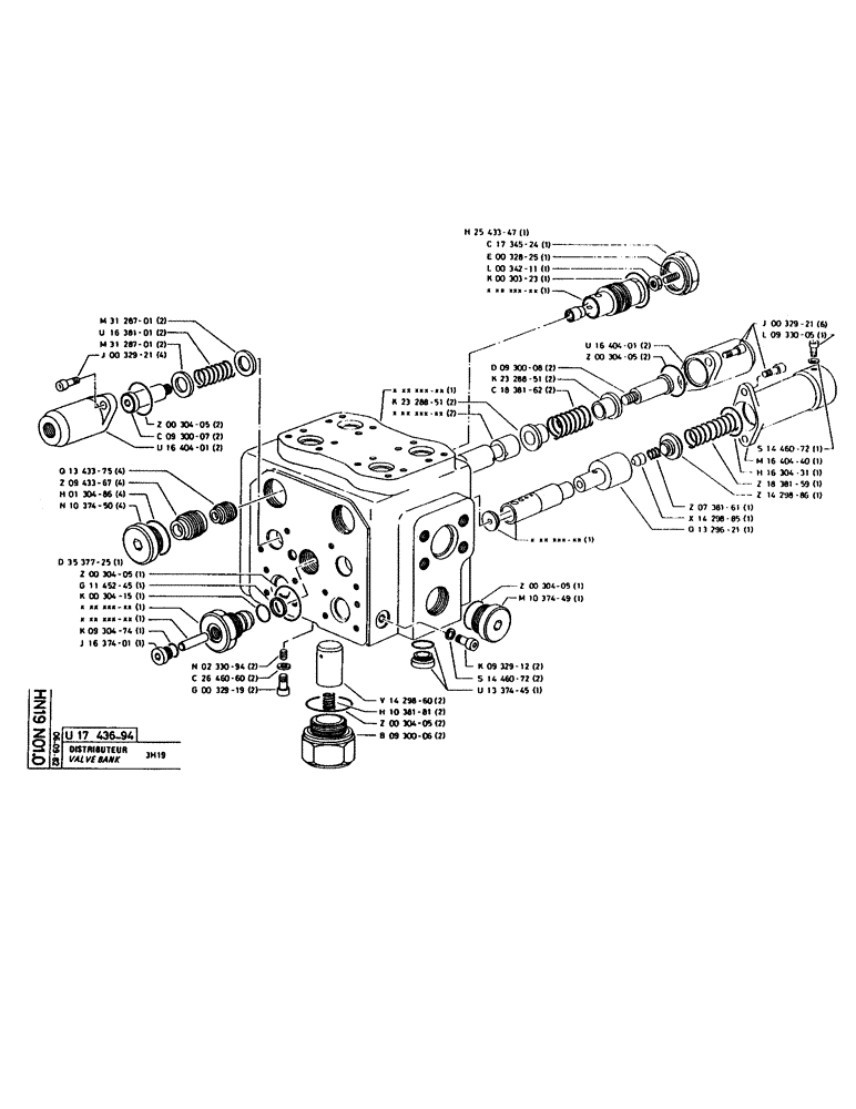 Схема запчастей Case 160CL - (209) - VALVE BANK (07) - HYDRAULIC SYSTEM