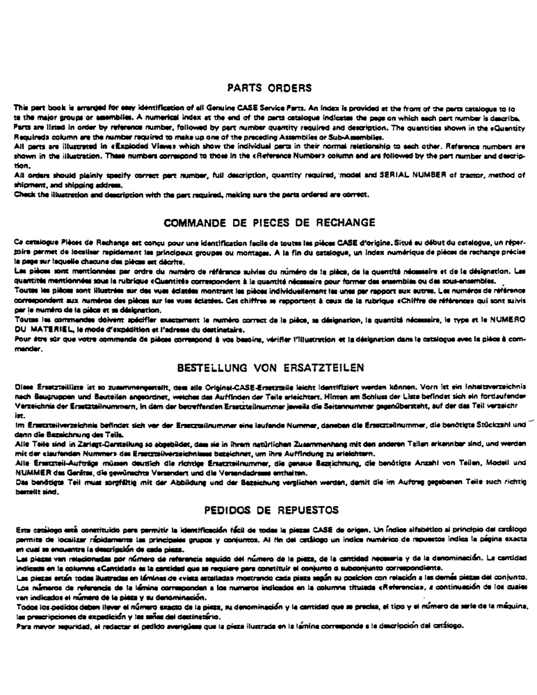Схема запчастей Case LEYLAND - (01-1) - PARTS ORDERS 