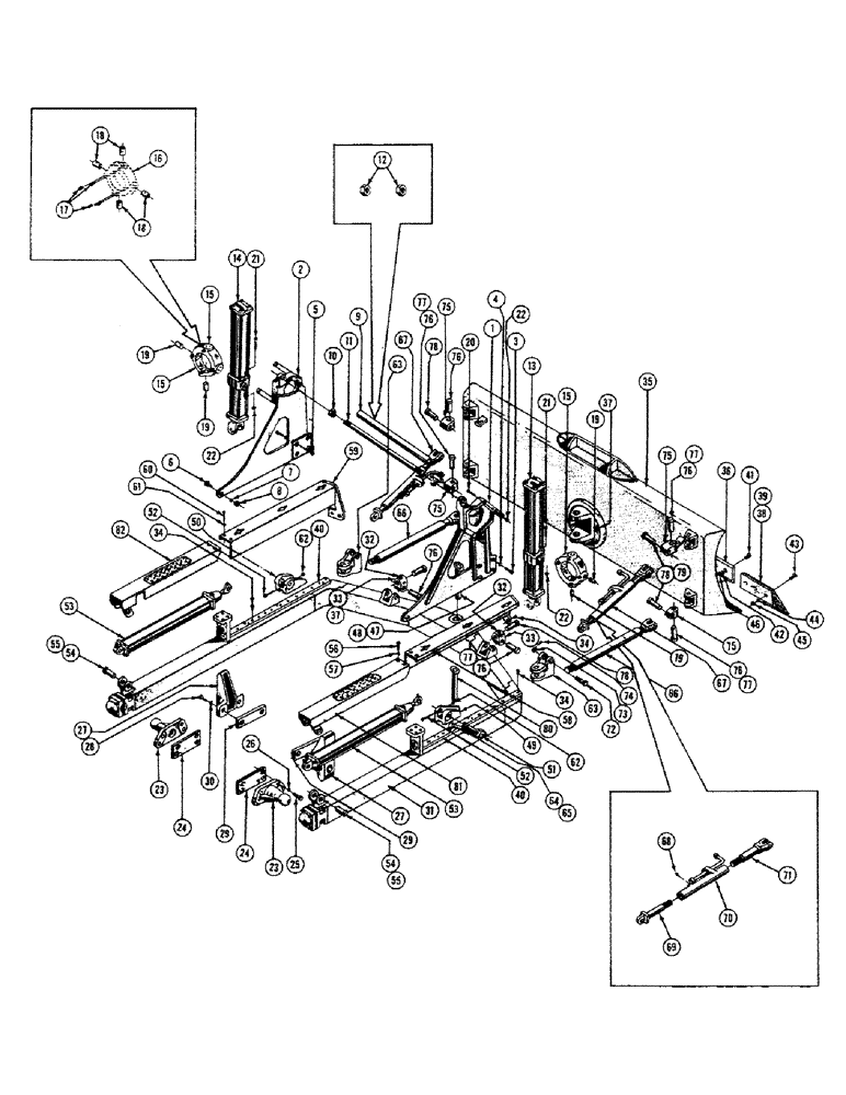 Схема запчастей Case 800 - (220) - HYDRAULIC ANGLEDOZER INST., FRAME, MOLDBOARD, CYLINDERS (07) - HYDRAULIC SYSTEM