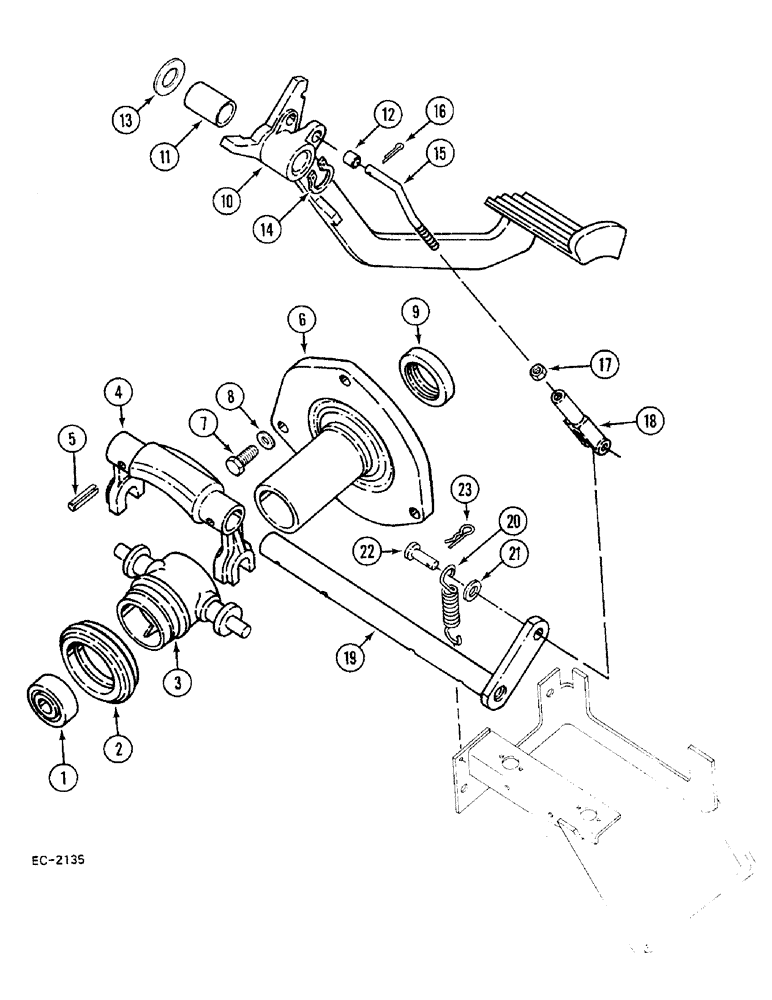 Схема запчастей Case 380B - (6-156) - CLUTCH CONTROLS (06) - POWER TRAIN