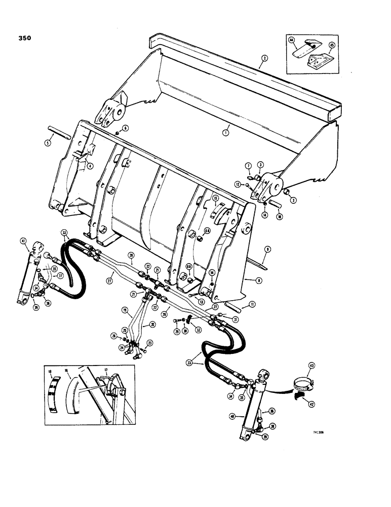 Схема запчастей Case 35 - (350) - D54087 4-IN-1 BUCKET 