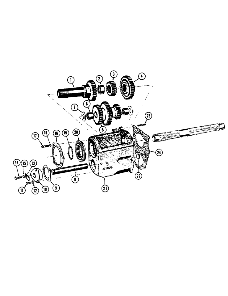 Схема запчастей Case 530CK - (092[1]) - TRIPL-RANGE HOUSING (21) - TRANSMISSION