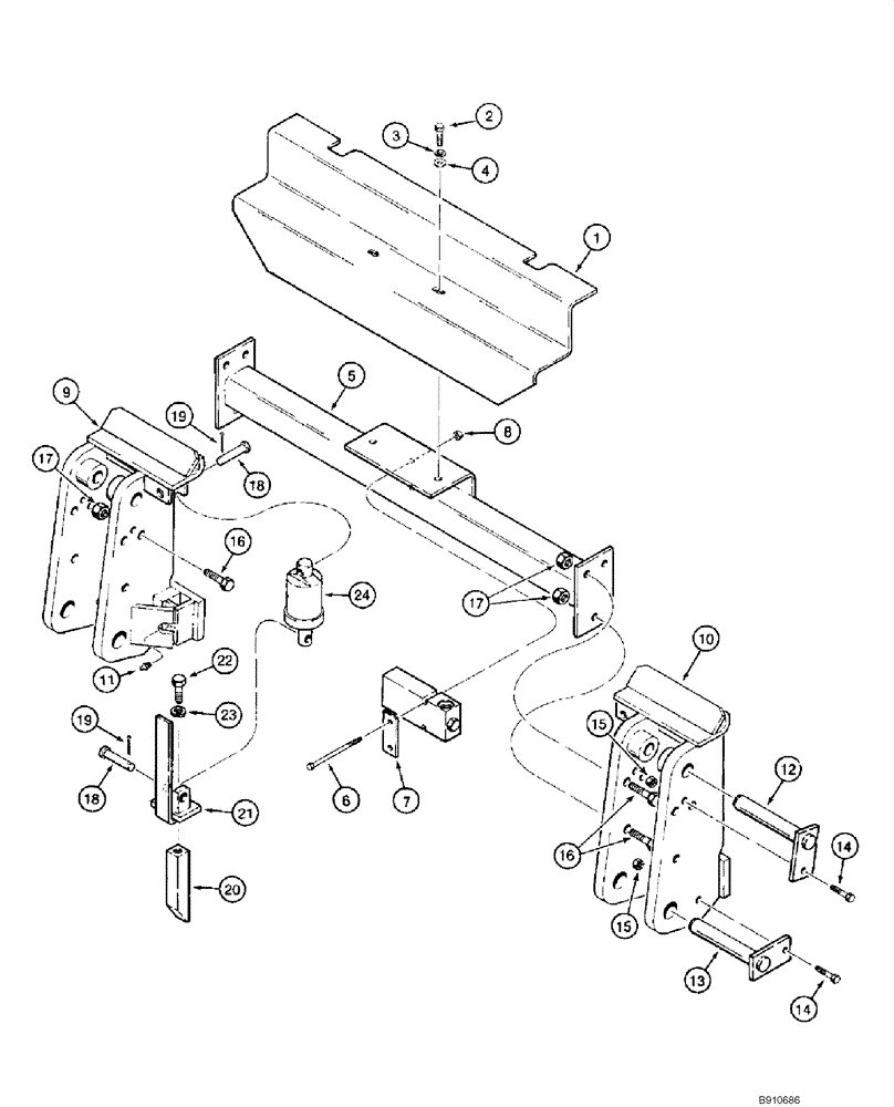 Схема запчастей Case 1845C - (09-08) - COUPLER, HYDRAULIC, JAF0041711 - (09) - CHASSIS/ATTACHMENTS