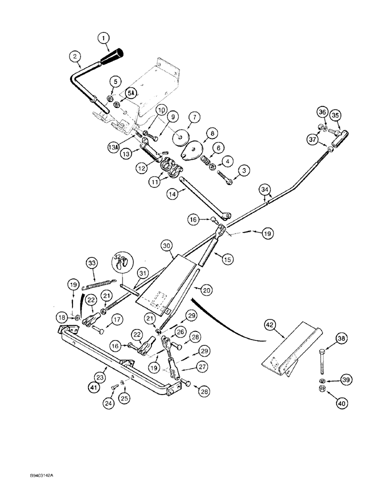 Схема запчастей Case 480F - (3-04) - THROTTLE CONTROL LINKAGE (03) - FUEL SYSTEM