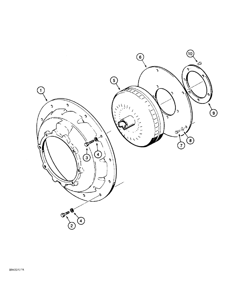 Схема запчастей Case 480F - (6-04) - TORQUE CONVERTER AND HOUSING (06) - POWER TRAIN