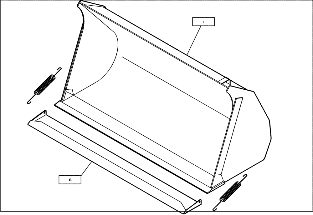 Схема запчастей Case 321E - (64.201[2991749000]) - LOADING BUCKET INSTALLATION 1,0M3 X 2100-M.Z (82) - FRONT LOADER & BUCKET