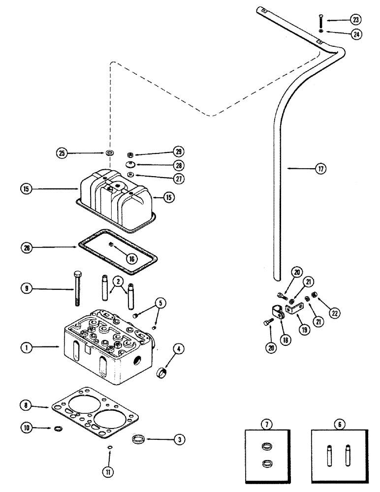 Схема запчастей Case 680CK - (030) - CYLINDER HEAD AND COVER, (251) SPARK IGNITION ENGINE 