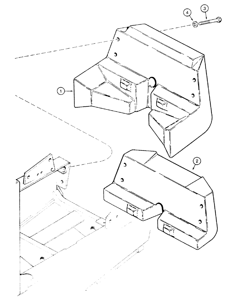 Схема запчастей Case 580SK - (9-088) - FRONT COUNTERWEIGHT (09) - CHASSIS/ATTACHMENTS