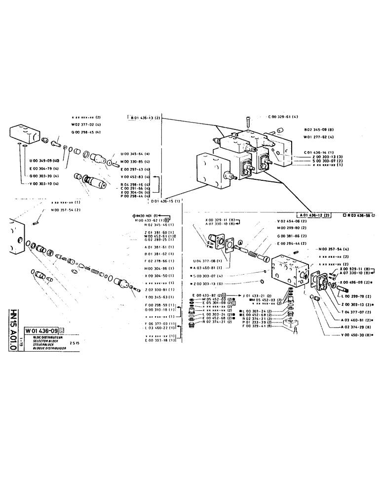 Схема запчастей Case LC80 - (072) - SELECTOR BLOCK 