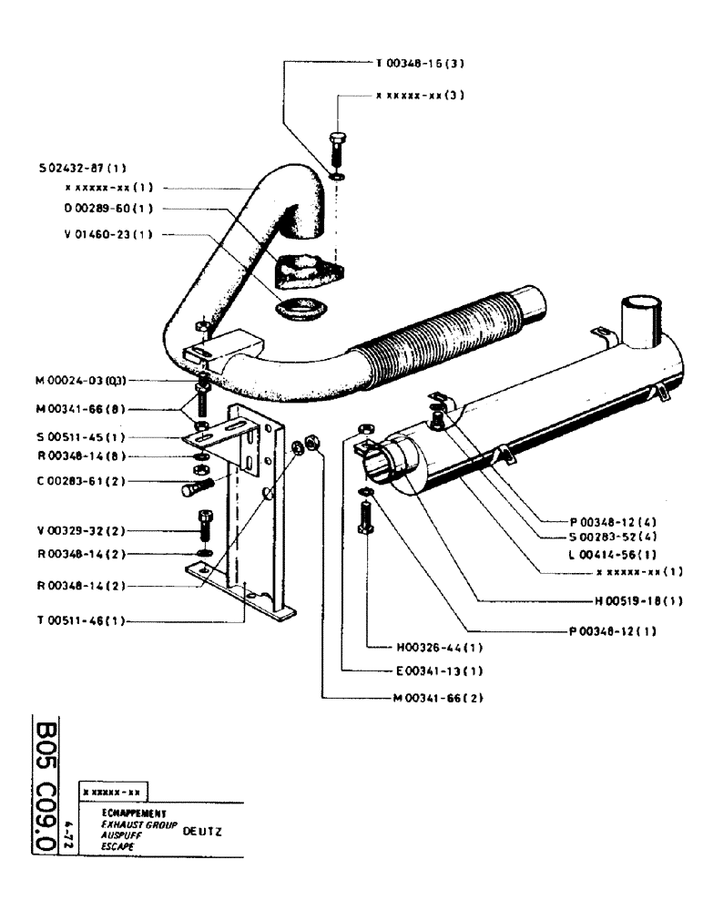 Схема запчастей Case TC45 - (026) - EXHAUST GROUP 