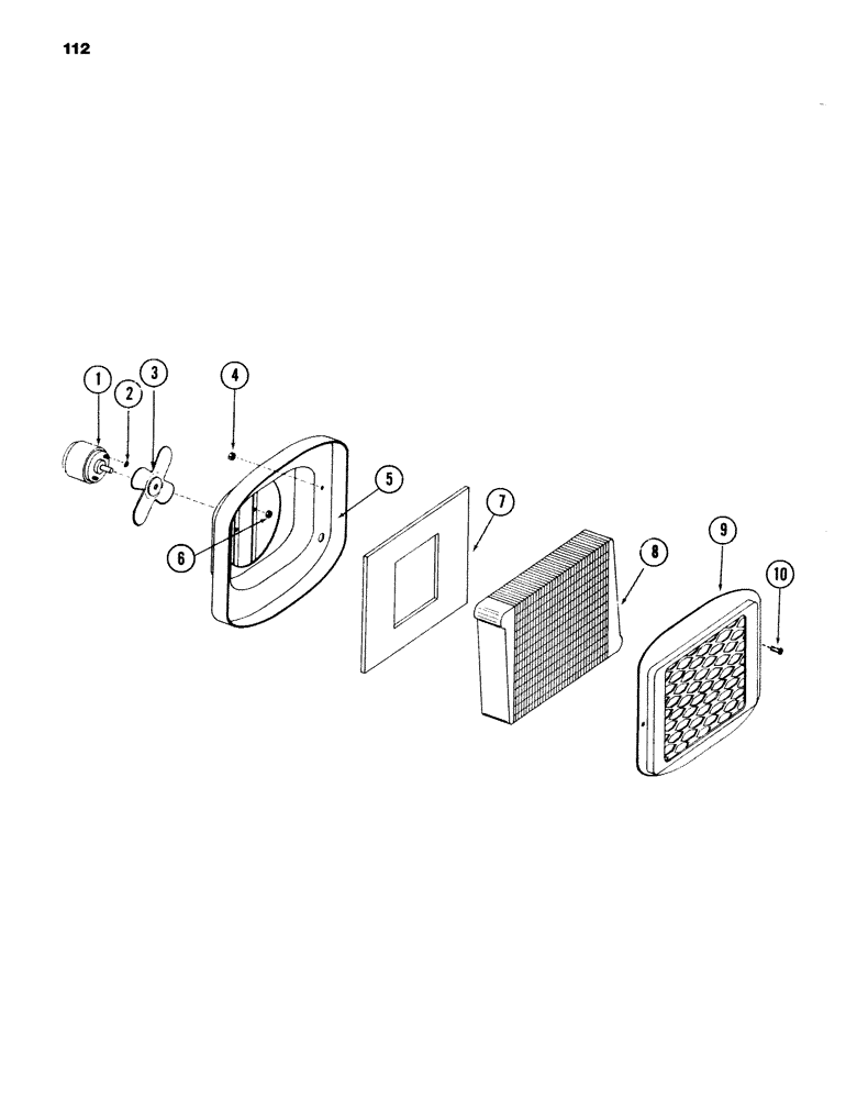 Схема запчастей Case 980B - (112) - HEATER, (USED ON UNITS WITH PIN 6204051 AND AFTER) (05) - UPPERSTRUCTURE CHASSIS