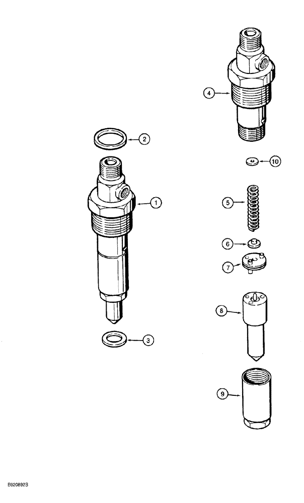 Схема запчастей Case 650G - (3-15A) - FUEL INJECTION NOZZLE 4T-390 ENISSIONS CERTIFIED ENGINE CRAWLER P.I.N. JJG0216449 AND AFTER (03) - FUEL SYSTEM