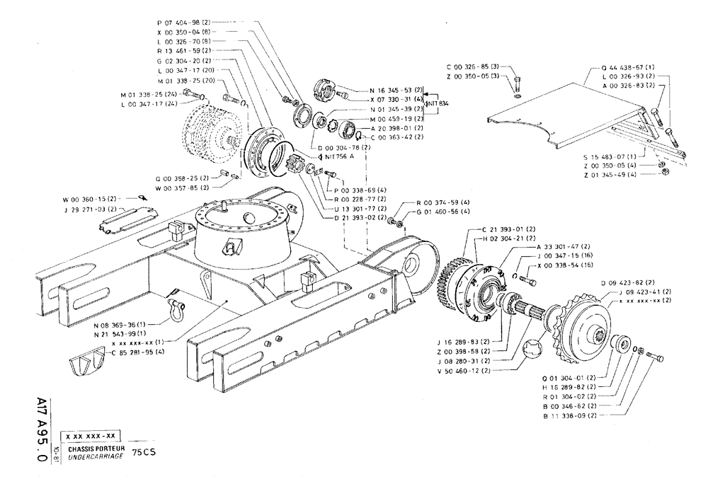 Схема запчастей Case 75C - (A17 A95.0) - UNDERCARRIAGE - 75CS (04) - UNDERCARRIAGE