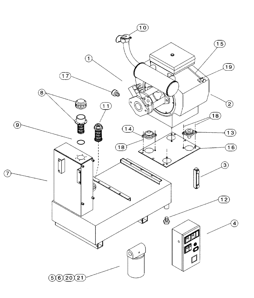 Схема запчастей Case BPGHP335 - (09-14) - BPGHP335 ENGINE, FILTER AND RESERVOIR 