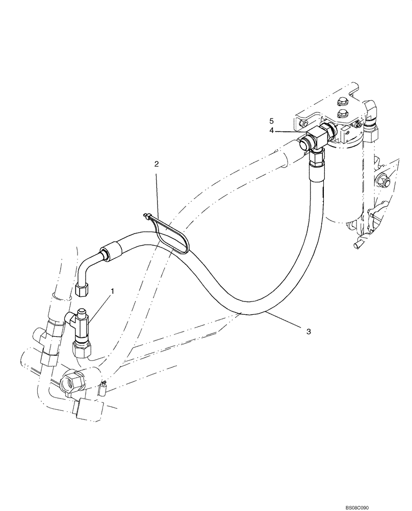 Схема запчастей Case 435 - (08-12A) - HYDRAULICS - OIL COOLER BYPASS (08) - HYDRAULICS