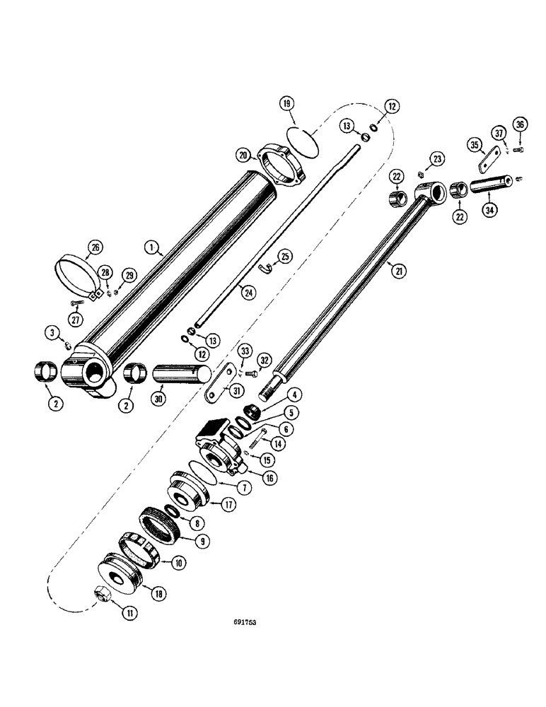 Схема запчастей Case W9B - (226) - A17882 AND A17883 LOADER LIFT CYLINDERS (08) - HYDRAULICS