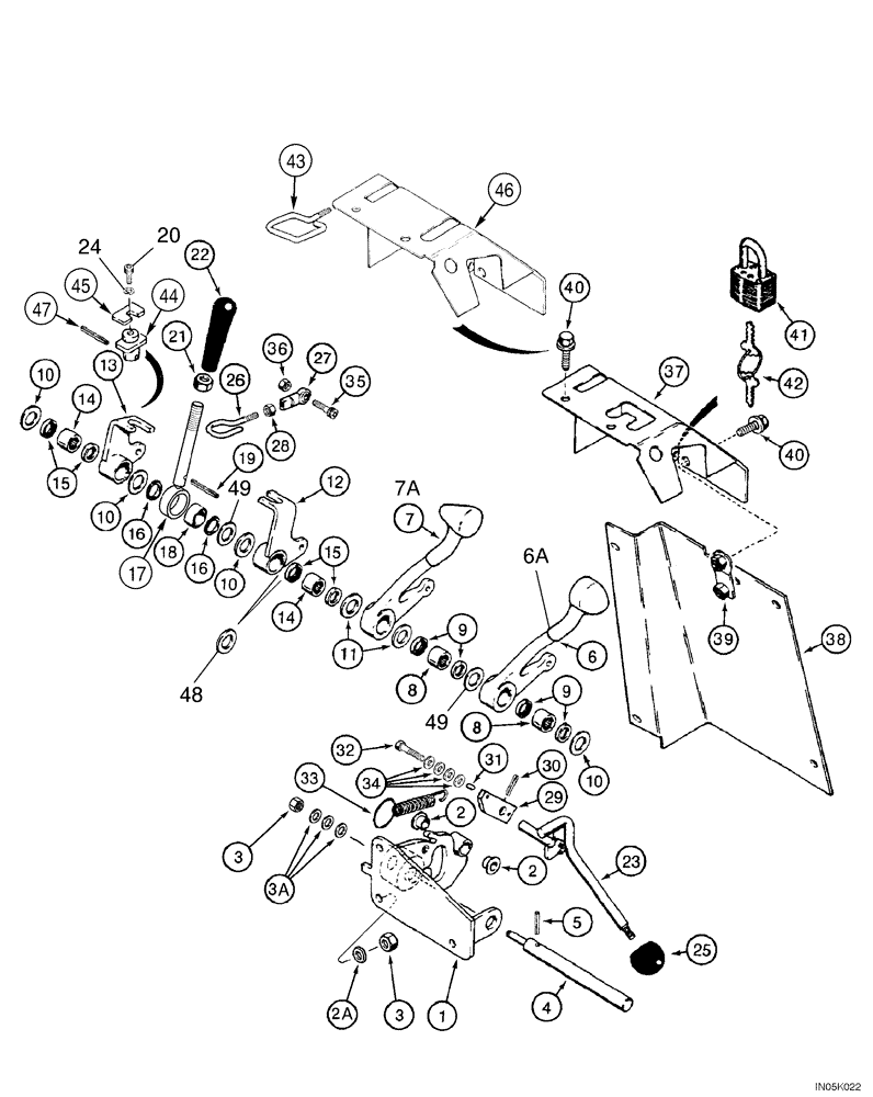 Схема запчастей Case 550H-IND - (06-17) - CONTROLS, TRANSMISSION, CONTROL LEVERS AND CONSOLE COVERS, MODELS W/ OPTIONAL LINEAR SHIFT PATTERNS (06) - POWER TRAIN