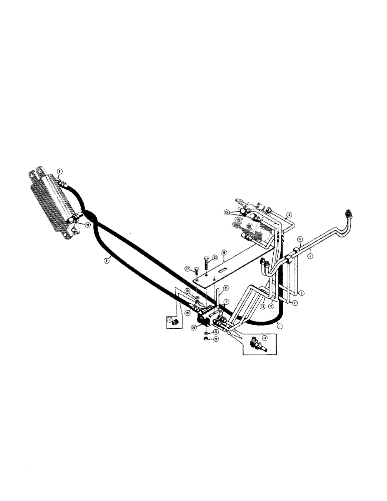 Схема запчастей Case 310 - (170[1]) - THREE POINT HITCH HYDRAULICS (WITH DOZER) (07) - HYDRAULIC SYSTEM