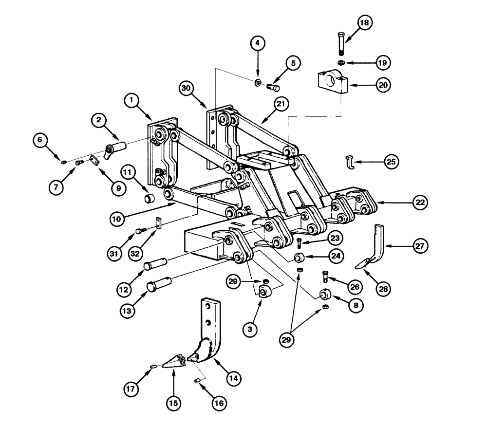 Схема запчастей Case 865 - (09.13[00]) - RIPPER - ASSEMBLY (09) - CHASSIS