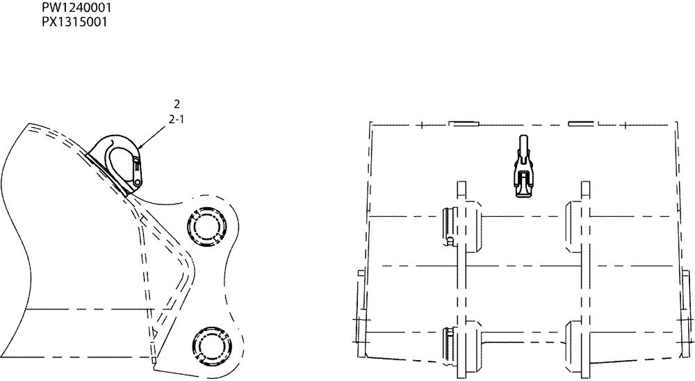 Схема запчастей Case CX36B - (05-025) - HOOK INSTAL P/N PV71F00002F2 (88) - ACCESSORIES