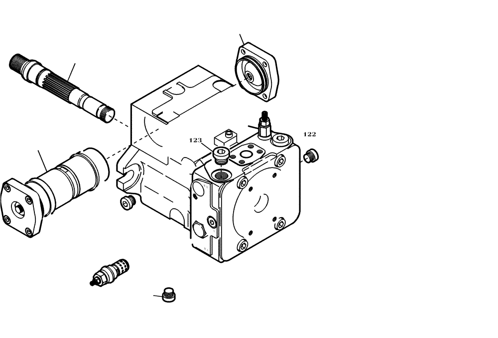 Схема запчастей Case 221E - (22.062[2987730000]) - AXLE PISTON PUMP (35) - HYDRAULIC SYSTEMS