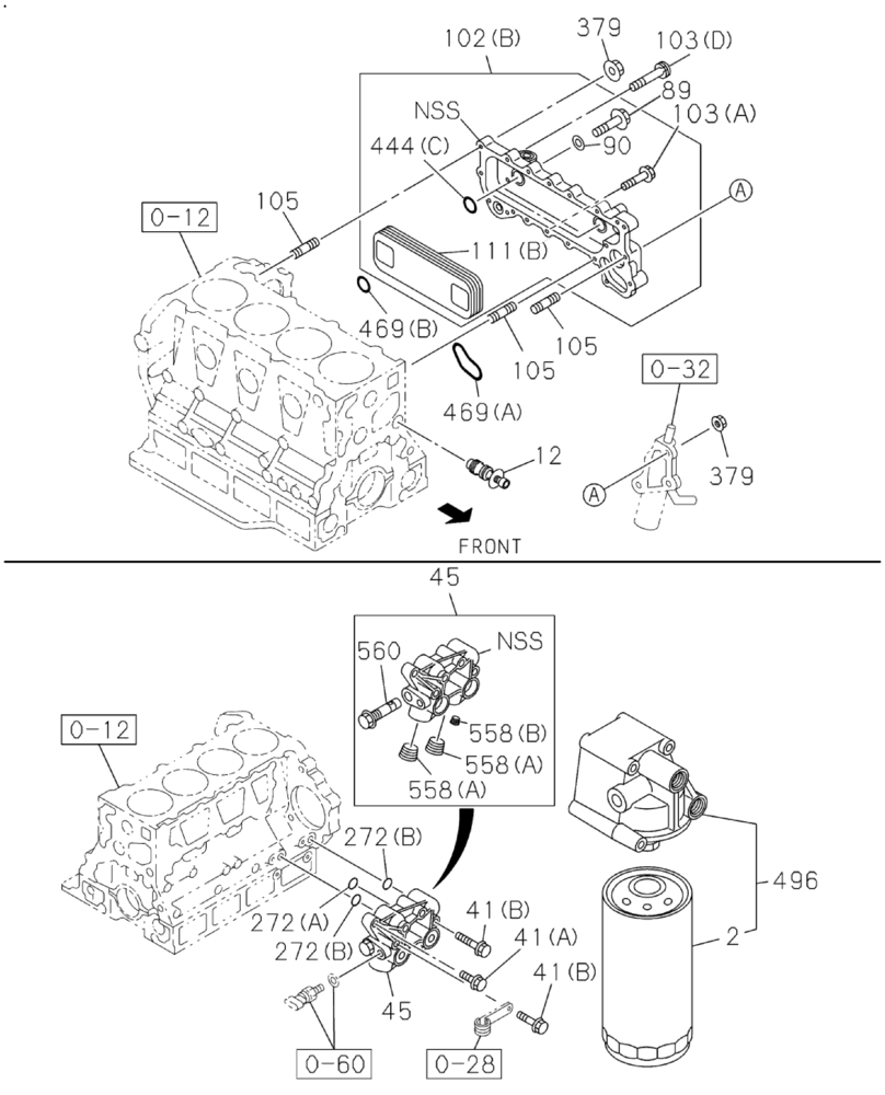 Схема запчастей Case CX210C NLC - (10.408.01) - OIL COOLER - ENGINE (10) - ENGINE