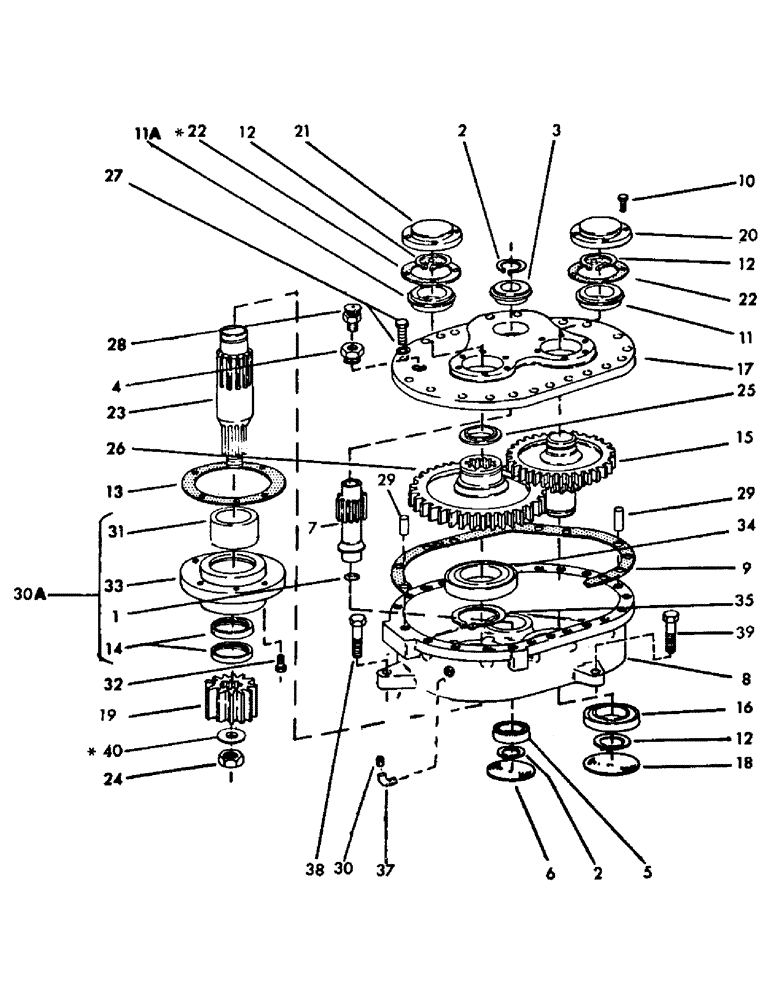 Схема запчастей Case 50 - (D13) - SWING REDUCER, RATIO 24.20:1 (35) - HYDRAULIC SYSTEMS