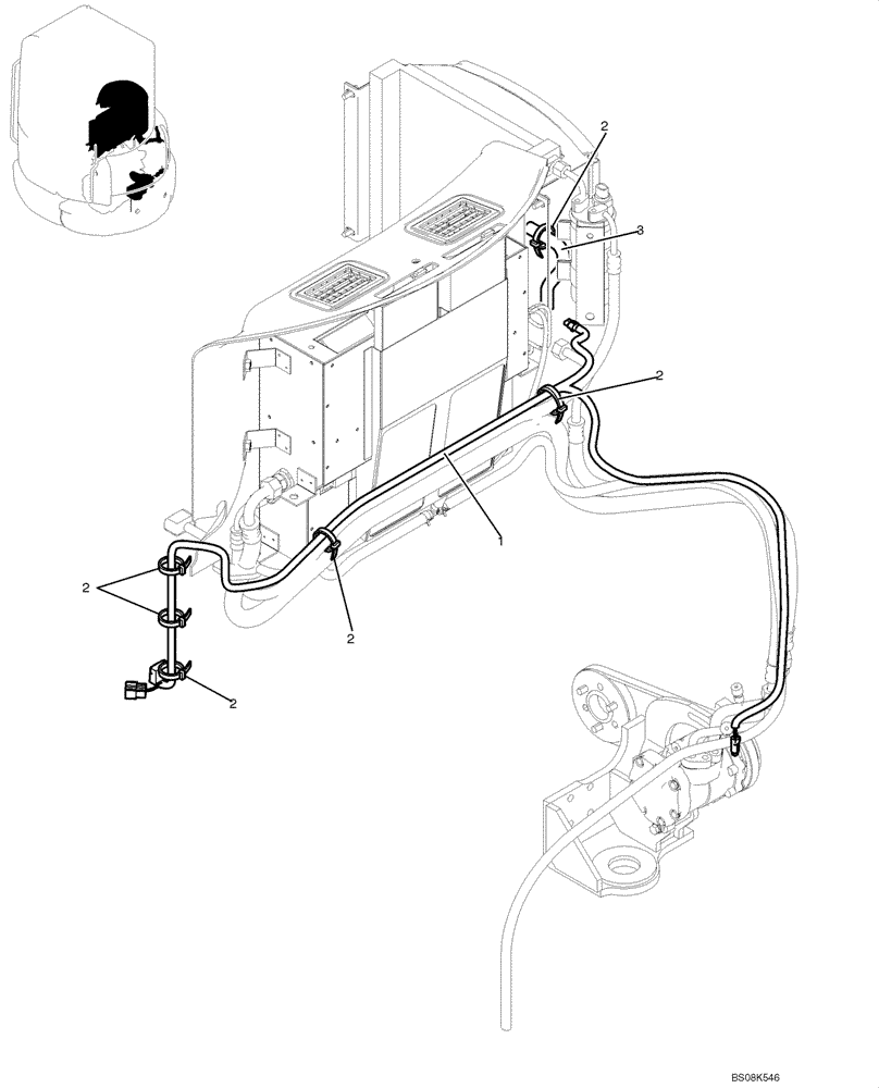 Схема запчастей Case CX50B - (05-026) - HARNESS ASSY (COOLER) (PH11E00012F1) OPTIONAL PARTS