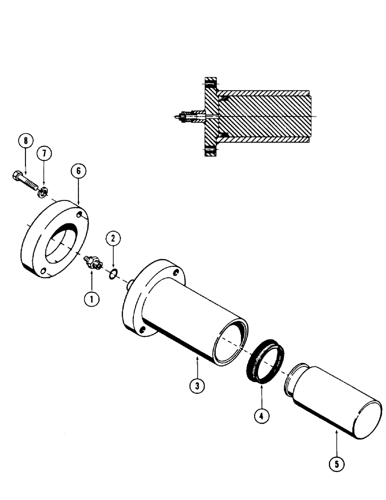 Схема запчастей Case 40 - (054) - TRACK ADJUSTMENT CYLINDER (48) - TRACKS & TRACK SUSPENSION