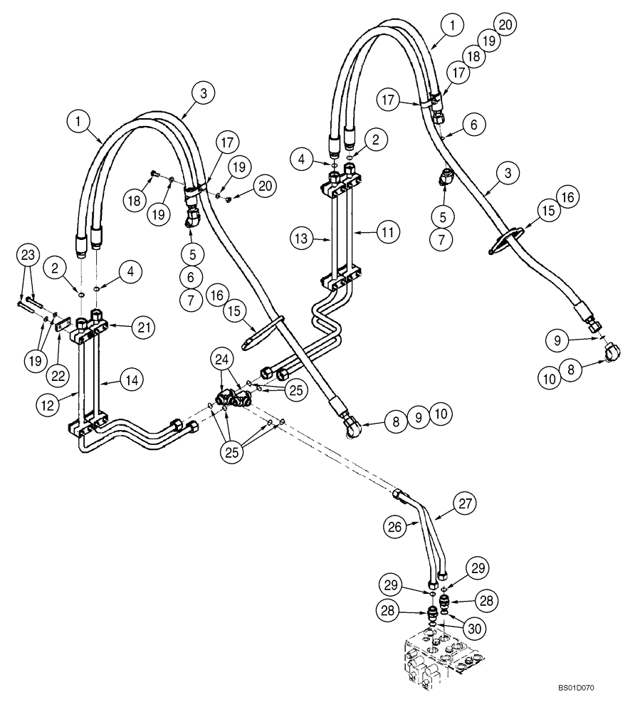 Схема запчастей Case 621D - (08-05B) - HYDRAULICS - LOADER BUCKET (XT LOADER) - IF USED (08) - HYDRAULICS