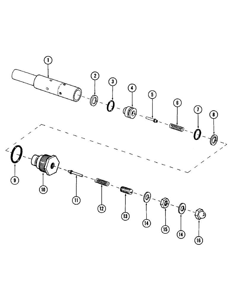 Схема запчастей Case 880 - (206) - MAIN RELIEF CARTRIDGE (07) - HYDRAULIC SYSTEM