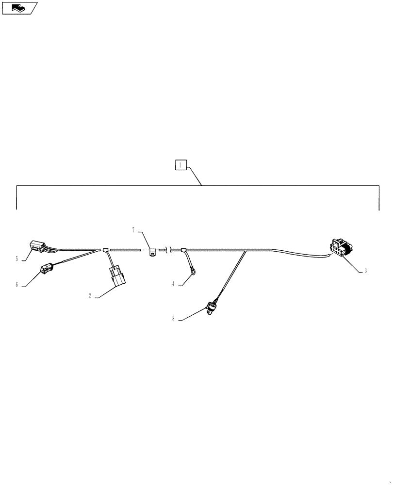 Схема запчастей Case 1021F - (41.200.09 [02]) - JOYSTICK HARNESS, FRAME (41) - STEERING