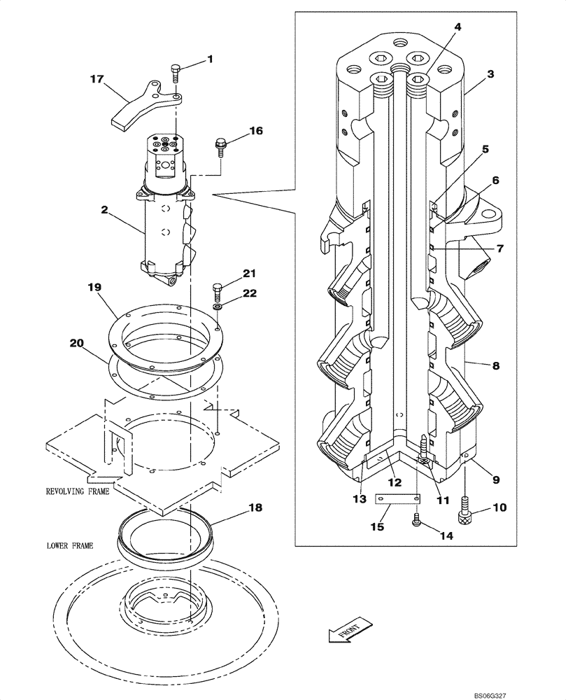 Схема запчастей Case CX460 - (08-74) - HYDRAULICS - JOINT, SWIVEL CENTER (08) - HYDRAULICS